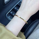 18K gold bracelet K color gold plain ring AU750 rose gold gold super shiny surface bracelet simple small bracelet (recommended 70-100Jin Jin equals 0.5 kg)