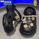 New Balance Dynamic (newbknxzong) для девочек-дырочка Summer Baotou Sandals 2025 Новые детские две ношения водонепроницаемы