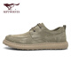 Sieben Wölfe Herrenschuhe Sommer 2025 Neue Ice Silk Canvas-Schuhe Herren atmungsaktueller dünner ultraleuchter weicher Sohle lässig Schuhe bequeme Pendelschuhe Khaki 39