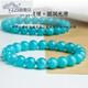 VZZS old mineral amazonite bracelet round beads blue-green crystal bracelet diy accessories birthday gift for men and women diameter about 7mm single circle