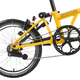 BROMPTON Xiaobu Bicycle C Line 25 new ultra-light and portable 6-speed commuting leisure variable speed folding bicycle men's and women's bicycle Bumblebee Yellow 16 inches low handlebar
