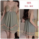French romantic lace suspender nightgown autumn and winter sexy pure P3772 green M P3886 sky blue (outer robe + belt) single size