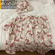 Modal Ice Silk Pyjamas Femmes Ins Wind Kidie Cat Hellokitty printemps et été mignon Sweet Three-Pice Set Home Clothes Women 14116 # l [suggéré 100-115Jin [Jin est égal à 0,5 kg]]]