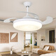 Leichte luxuriöse Kristallventilator leichte Schlafzimmer Esszimmer Unsichtbarer Decke Variable Frequenz Deckenleuchte Wohnzimmer Großer Windkraft Stille elektrische Lüfter 9274 Modell [Drei-Farben-Licht unterstützt Tmall Elf] 42 Zoll