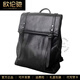 OULUNCHI (OULUNCHI) genuine leather men's backpack men's bag large capacity head leather 2025 new computer bag black 31*12*42CM