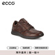 ECCO casual leather shoes for men, lightweight cowhide sneakers, walking shoes, comfortable and breathable, Owen series, brown 44