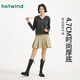 Zapatos para mujeres de viento caliente Botas de caballero grueso 2025 Invierno Nuevas botas retro hechas pequeñas botas delgadas de tacón grueso 01 negro 36