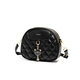 Golden Fox (Foxer) Mädchen Geschenktasche Frauen Crossbody kleine Tasche 2025 Sommer Sense große Kapazität Diamant kleine runde Tasche Schwarz [große Freundin Geschenk Bestie Frau Mädchen Girls 'Tasche