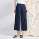 
FINITY jeans 2025 summer new casual loose draping versatile straight cutout pants for women blue L