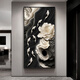 Turbosun Porch suspendu des peintures affronter la porte d'entrée avec un mur occidental tridimensionnel haut de gamme jiuyu image de porche décoration peinture suspendue directement en face de la porte jiuyu fengnian c 60 * 12035 mm + translucide + cadre noir imprégné de diamant en cristal en cristal en cristal en cristal en cristal.