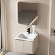 
DAFIFY small apartment bathroom cabinet ceramic integrated bathroom washbasin cabinet combination balcony sink cream-style washbasin F7020 hanging cabinet 4837cm