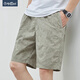 Jinlilai American Summer Cotton Pure Cternet shorts à cinq points Pantalons de plage lâche décontractés et polyvalents Tendance des hommes 9224 Bleu foncé L (recommandé 120-135 Jin [Jin est égal à 0,5 kg]))