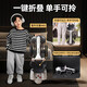 Sinico children's kart four-wheel 3-10 years old electric 6-12 years old without installation can be used as a portable toy car for adults. White [double battery + Bluetooth + long body + remote control] Early education music, birthday gift for boys and girls
