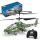 Hélicoptère télécommandé Apache Remote Contrôle Hélicoptère Mini modèle portable Aircraft Drone Boy Toy Camouflage Camouflage [Suspension haute fixe + Facile à transporter] Emballage Deux [Double Electric Module + Tournevis]