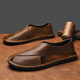 Sandalias de verano de carpintería de verano zapatos de playa de cuero genuino para hombres zapatos de cuero casuales de moda de moda de moda.