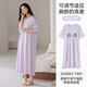Shuo Gu Jin (SHUO GU JIN) official modal nightgown for women with breast pads for summer cool and thin long styles for wearing outside comfortably loose five-quarter sleeves XX-12004D M