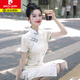 Pierre Cardin Cheongsam 2025 Nouvelle robe de printemps et d'été modifiée