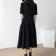 Yezhi maternity skirt large size women's clothing 2025 new skirt black loose pregnant mother's clothes summer breathable comfortable skirt maternity dress [black] size XL