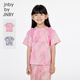 jnby by JNBY新款江南布衣童装H型圆领宽松套头短袖T恤25春男女童1P3111620 691/杂灰粉 140 cm