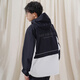NEW BALANCELogo printed color-blocking hooded casual long-sleeved jacket jacket for men and women black black M