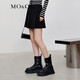 MO&Co. Three-dimensional pleated shorts and culottes, A-line shorts, short skirts, casual pants, high-waisted skirts, Moan