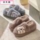 Luo Zhichao winter children's bag heel cotton slippers new style boys and older children home and outdoor wear student dormitory thick-soled warm cotton slippers bag heel Biu bear gray 34 35