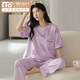 Modal cotton pajamas for women short-sleeved trousers for summer Korean women's round neck suit thin cotton exterior wear home clothes RN9715# short-sleeved trousers Cotton M (80-100Jin [Jin equals 0.5 kg])