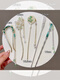 Rumei New Chinese Style Ancient Style Bamboo U-shaped Hairpin Women's Tassel Hairpin Horse Face Skirt Hanfu Hairpin Hairpin Artifact Headdress 28# Jianxue-2 pieces