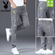 Playboy (PLAYBOY) summer men's jeans ripped thin Korean style trendy brand slim feet casual long trousers spring and autumn style 6636 gray + 1919 light blue [2 strips]-flower 28 [waist circumference 2 feet 1]