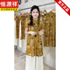 Hengyuanxiang 2025 summer new Chinese style cool Zen suit Chinese style modified cheongsam top wide-leg pants two-piece yellow dress genuine slim M (99Jin[Jin equals 0.5 kg]-119Jin[Jin equals 0.5 kg])