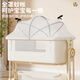 FORSUNNY crib, removable, multi-functional, seamless, foldable, liftable crib with changing table, cradle, rocking bed, one-touch folding crib with mosquito net, free changing table + mosquito net + mattress