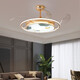 Opp (OPPLE) 2025 new lighting is suitable for invisible light luxury gold electric fan light ceiling fan light household living room bedroom dining 1047 gold-42 inch-remote control