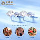 Lao Fengxiang Ginkgo Leaf Platinum Earrings for Women New Fashion Ears Anniversary Birthday Gift for Girlfriend and Wife Ginkgo Leaf Platinum Earrings About 1.4g Brand Gift Box
