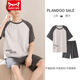 Catman (MiiOW) modal pajamas for men in summer new men's cool thin short-sleeved large-size home clothing set for outside. Y9716 cool modal L (100-130Jin [Jin equals 0.5 kg])