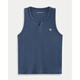 ABERCROMBIE & FITCH女装25夏季新款美式复古时尚小麋鹿LOGO修身上衣背心KI139-5825 海军蓝 L (165/104A)