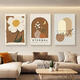 Sanqihu frisches Wohnzimmersofa Hintergrund Wanddekorationsstil Blumenrestaurant Hängende Bild-Level-Sense Dreier Wandbild 12795/12799/12797 NC Sauberes Öl Canvas Bild (Umweltborder + zartes Öl Canvas Classic Black Frame 30*40 (empfohlene Wandbreite oder Sofa Länge etwa 12 Meter)
