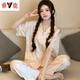 Yalu Bingsi Pyjamas pour femmes en été en été doux et confortable style ours ours de dessin de l'été pantalon à manches courtes ensembles de vêtements à la maison yfy9905 # m [suggéré 80-100jin [Jin est égal à 0,5 kg]]]