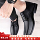 KLWP leather shoes men's new business casual leather shoes genuine leather soft sole British black lace-up versatile men's leather shoes black [5688 top layer cowhide] 38