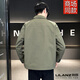 Lilang Spring and Autumn New Men's Jacket Youth Fashion Casual Versatile Lapel Simple Jacket Men's Solid Color Top Black 2XL 180/ Recommended 140-160Jin Jin equals 0.5 kg