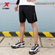 Pantalones cortos de shorts xtep pantalones de verano nuevos pantalones deportivos sueltos transpirables pantalones secos rápidos y fitness pantalones para hombres negros-0140 2xl