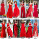 
VZVY big red bohemian super fairy beach long dress for women summer Hainan Sanya Thailand beach vacation suspender dress Red 9720# S