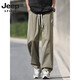 JEEP SPIRIT Jeep Men's Pants Summer New American Trend Straight Pants Military Green Thin Breathable Ice Silk Pants Cool and Quick Dry 6632 Gray + 6636 Gray L