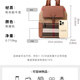 CITICITY Bag Women's Bag High-end Luxury Plaid Backpack Retro British 2025 New Commuter School Bag Travel Backpack Caramel Color (Exquisite Gift Box)
