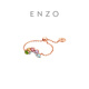 Chow Tai Fook ENZO rainbow 18K gold colorful gemstone diamond chain ring EZV8052