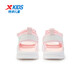 Xtep children's beach shoes for summer for girls, middle and large children with strap design for easy putting on and taking off, comfortable, breathable, fashionable and versatile sandals, ice cream pink/classic white 36