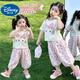 
Disney baby girls short-sleeved suit summer 2025 new fashionable children's KT cat casual pants fashionable baby cartoon two-piece kitten pink suit 120 (upgraded model)