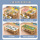 Hushi Xiaobao Tabla de construcción de madera maciza para niños Tabla de madera de madera de madera Multi-función Tabla de juego de juguetes de juguete de partículas grandes de madera Tabla de juego de Joy