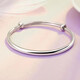 Hong Kong genuine Pt950 platinum bracelet for women 18k gold glossy solid bracelet fashion moissanite bracelet gift 28.8g platinum elegant glossy push-pull bracelet