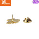 
DRJEFUN men's brooch gold/silver gold plated material men's brooch suit brooch men's collar pin gold maple leaf brooch cufflink set