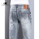 Canelin Kiskhajeans High Street Retro Jeans Spring and Automne Nouvelle marque Trendy Slim Small Fet